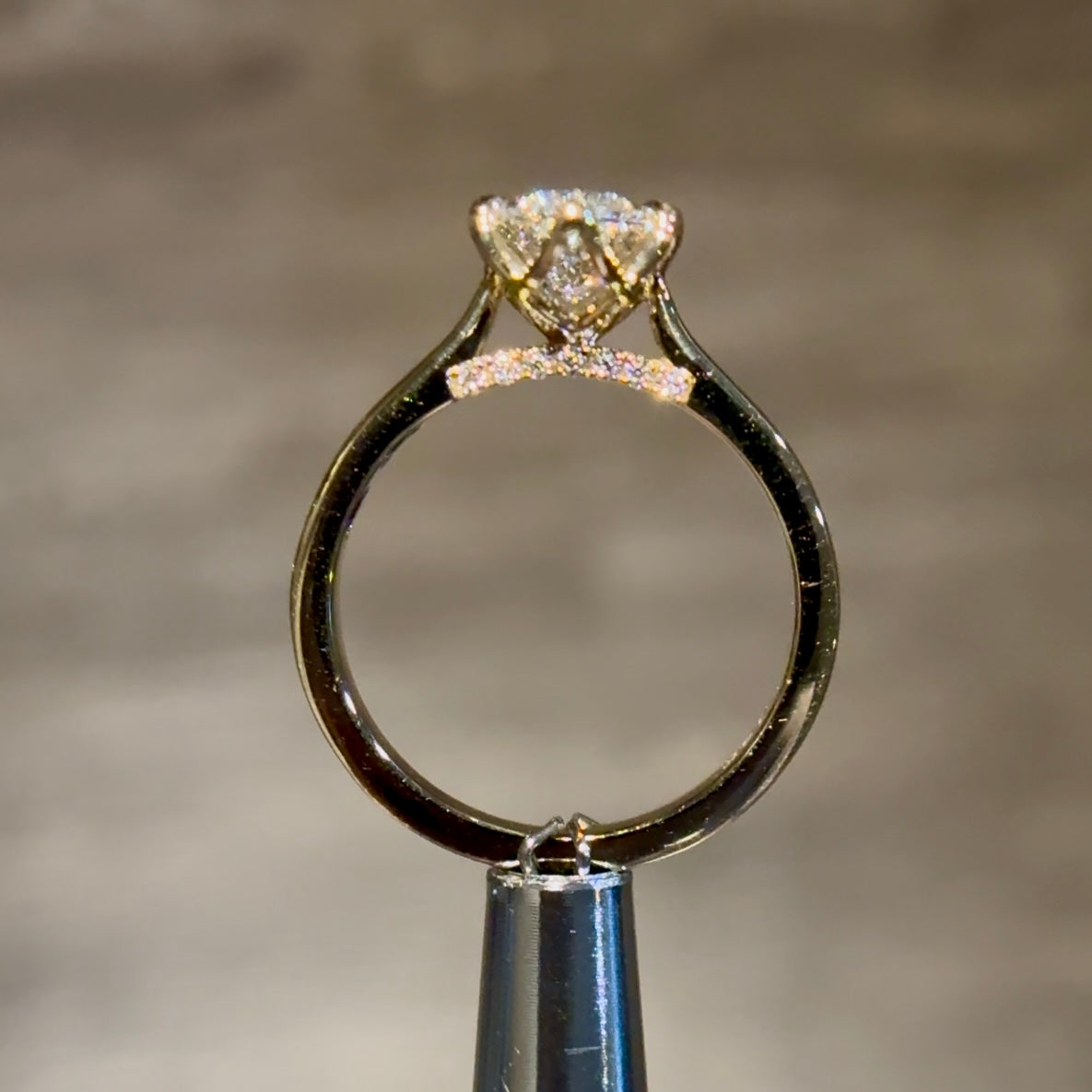 Customized™ 1.50ct Marquise Lab-Grown Diamond in Petal Prongs with Cathedral Setting Ring in 14K Solid Yellow Gold