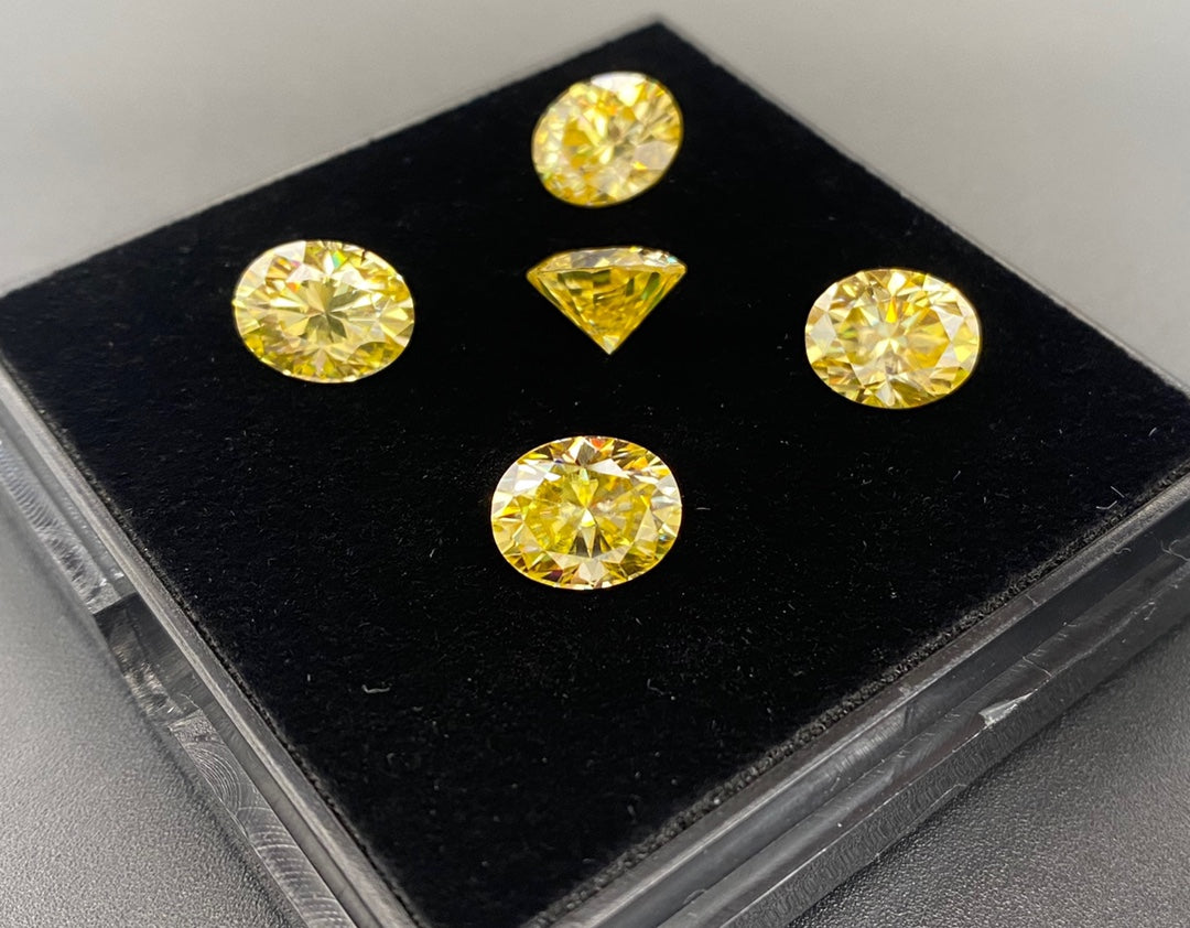 Pear, Oval, Asscher, Marquise, Radiant, Emerald, Princess, Round Yellow Moissanite Loose Stones