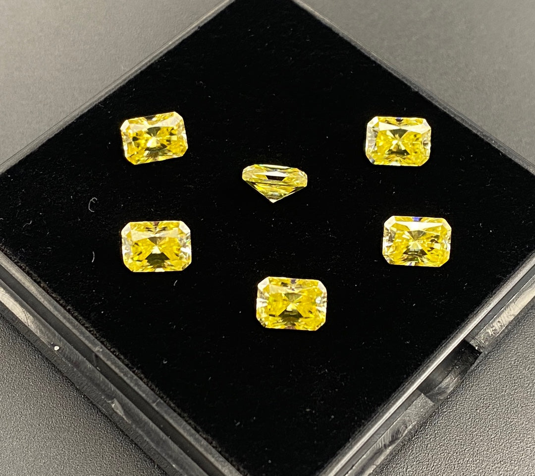 Pear, Oval, Asscher, Marquise, Radiant, Emerald, Princess, Round Yellow Moissanite Loose Stones