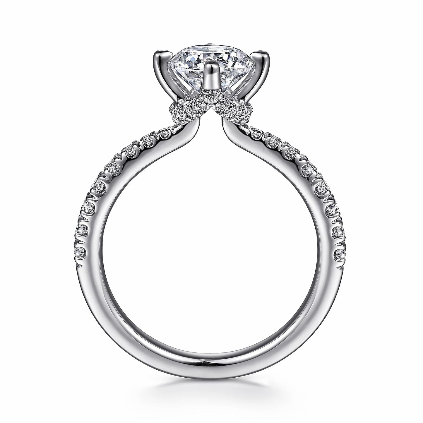 1 carat Diamond CROWN 10k white gold ring