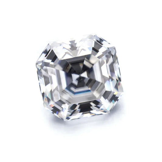 Asscher Cut White Moissanite Loose Stone - Luther's Diamonds