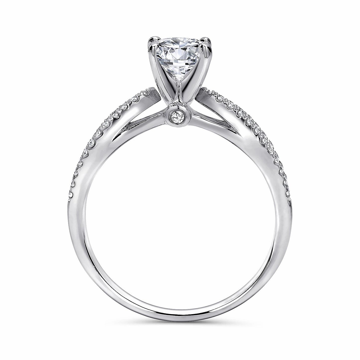 1 carat Diamond INFINITY 10k white gold ring