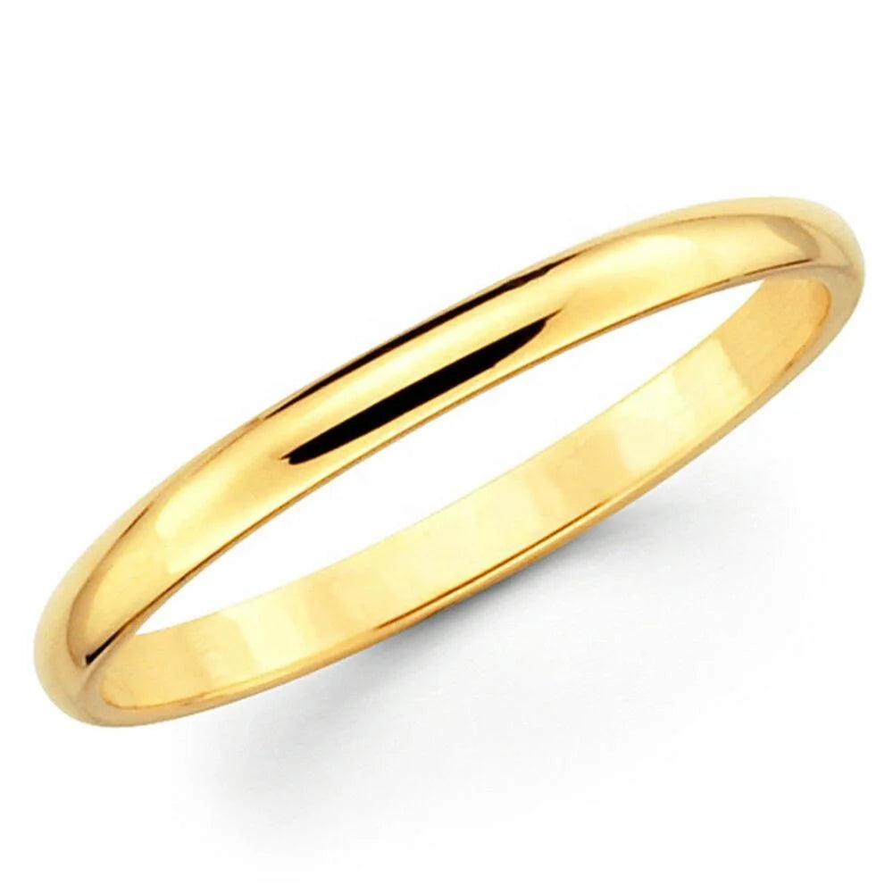 Men's and Women's Wedding Band Ring in 14K Solid Yellow/White/Rose Gold