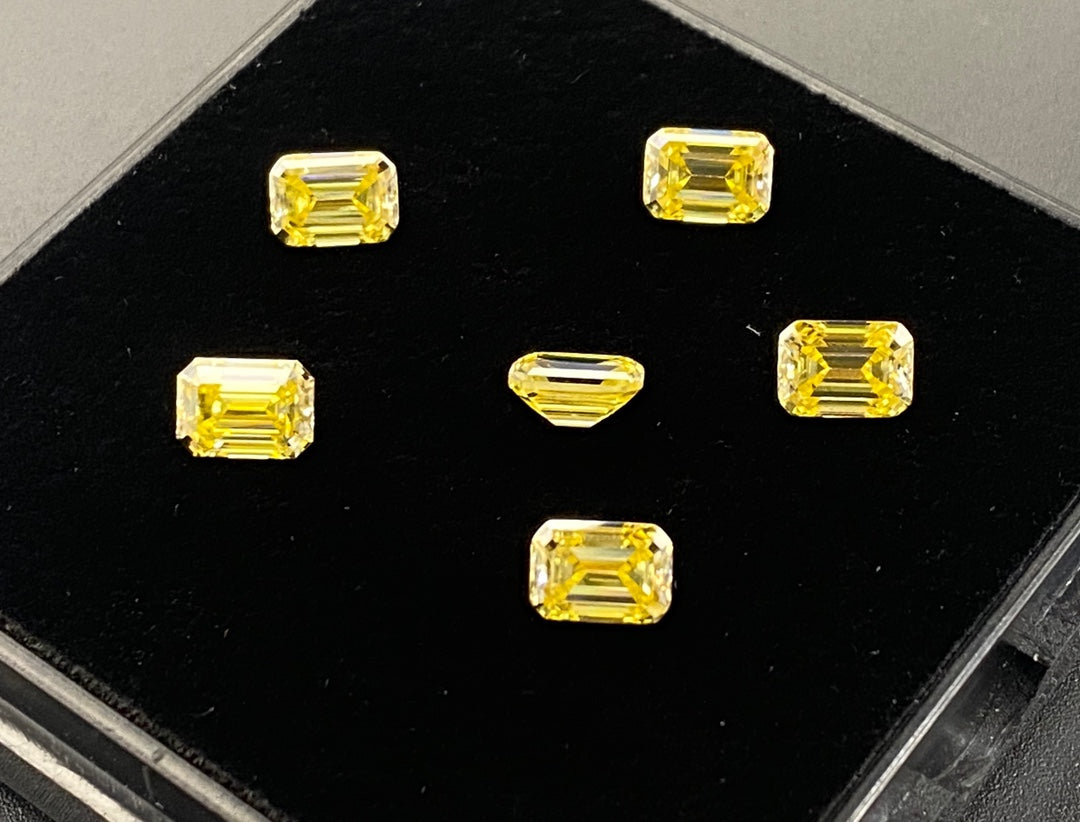 Pear, Oval, Asscher, Marquise, Radiant, Emerald, Princess, Round Yellow Moissanite Loose Stones