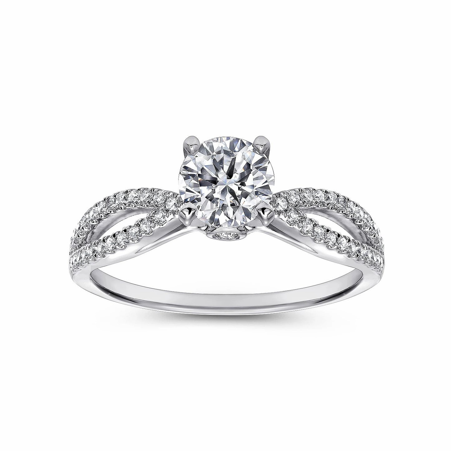 1 carat Diamond INFINITY 10k white gold ring