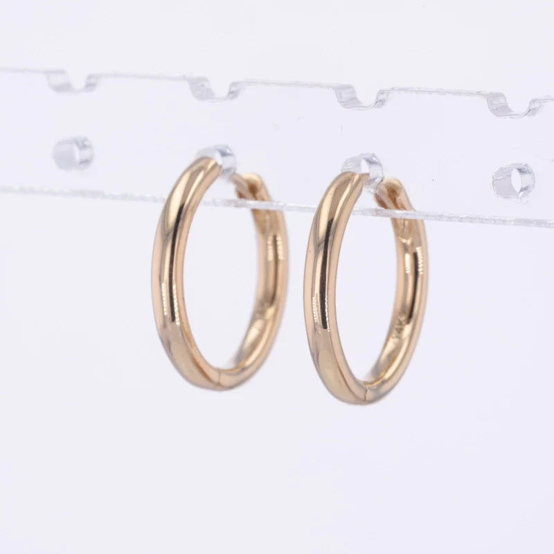 Solid Gold Hoop Earrings in 14k Solid Yellow Gold