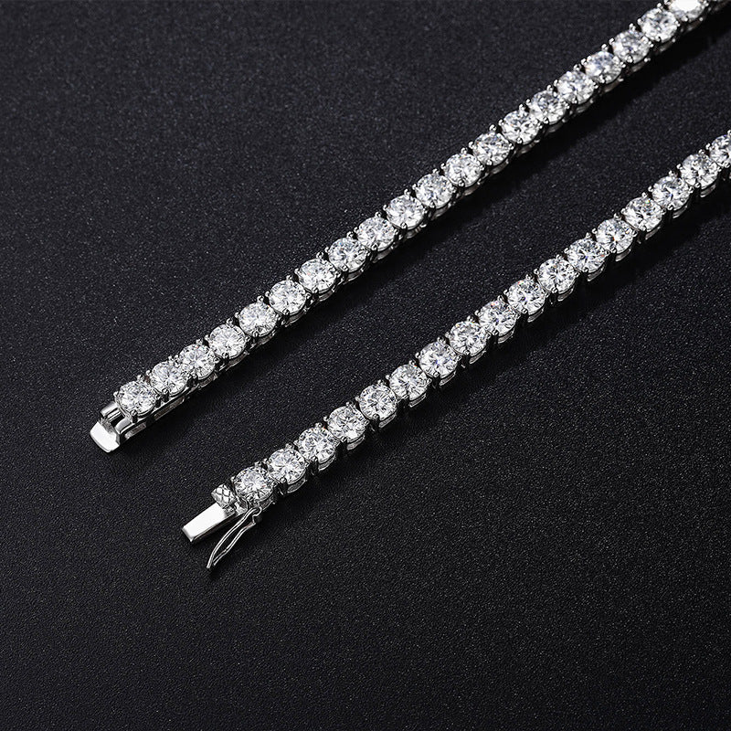 Classic 5mm Moissanite Tennis Chain - 0.5ct Each | S925 Silver - Luther's Diamonds