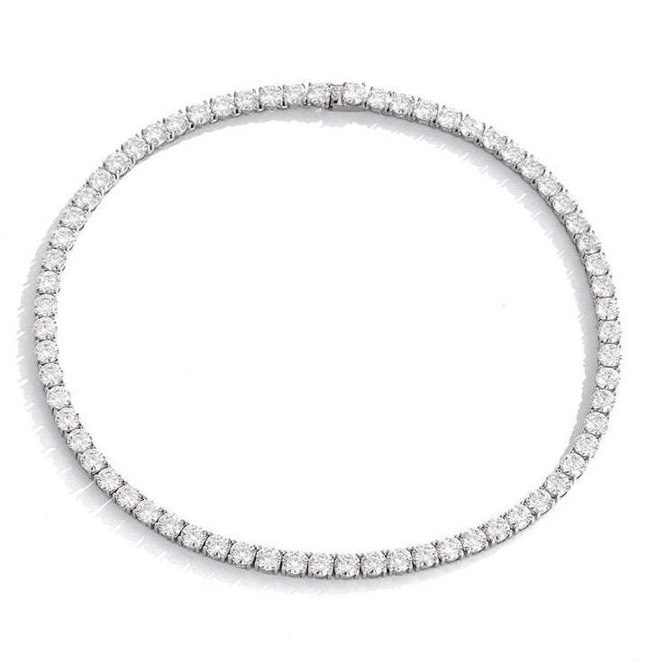 Classic 6.5mm Moissanite Tennis Chain - 1ct Each | S925 Silver - Luther's Diamonds