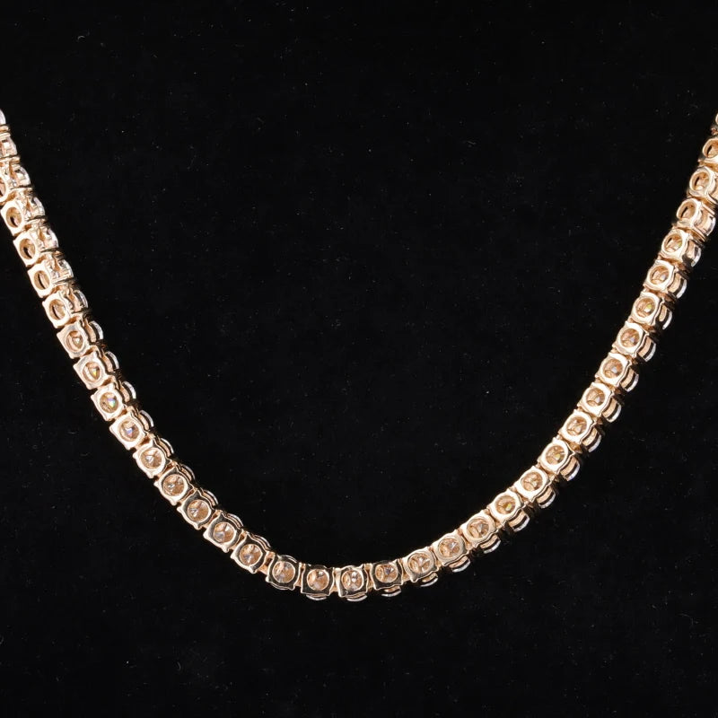 3mm Lab Diamond Tennis Chain in 18k White/Yellow Gold