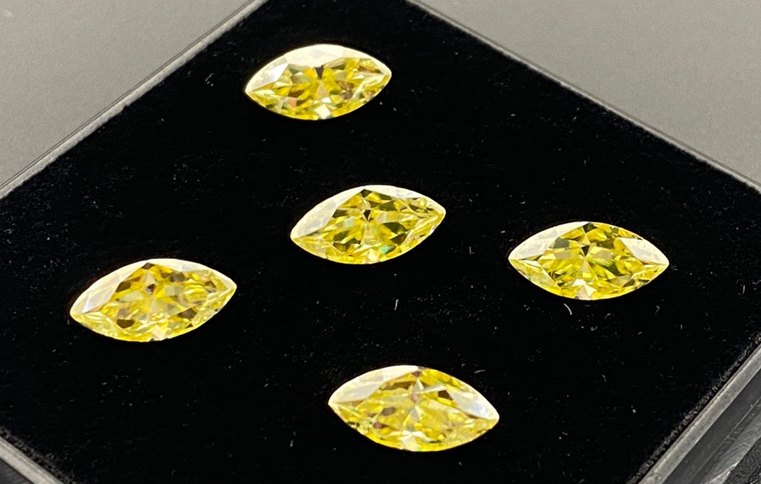 Pear, Oval, Asscher, Marquise, Radiant, Emerald, Princess, Round Yellow Moissanite Loose Stones