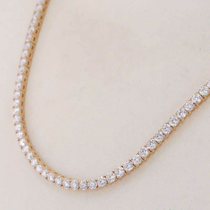 3mm Lab Diamond Tennis Chain in 18k White/Yellow Gold