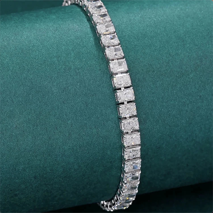 Radiant Diamond 14k Gold Tennis Bracelet/Chain