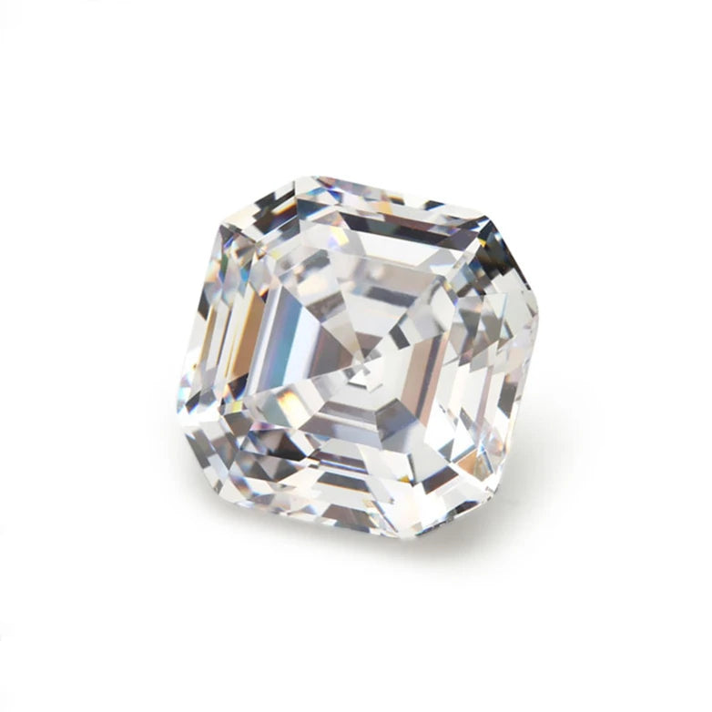 Asscher Cut White Moissanite Loose Stone - Luther's Diamonds