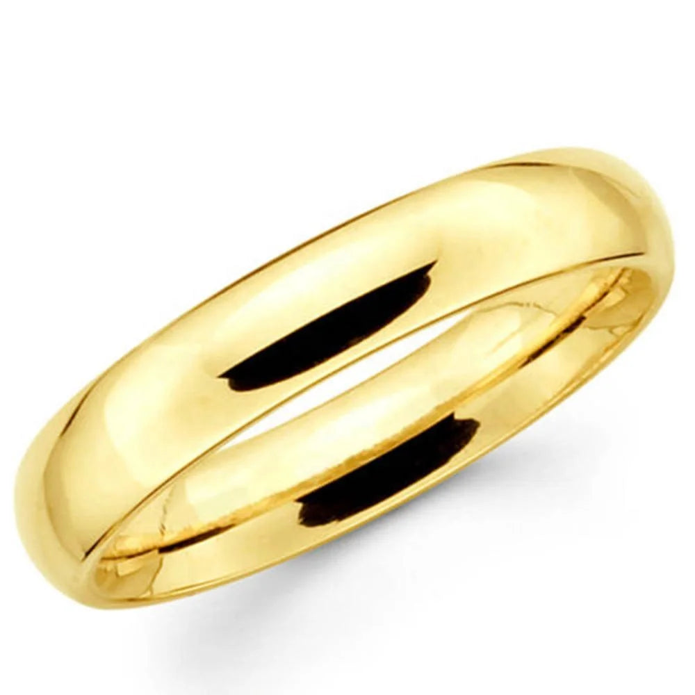 Men's and Women's Wedding Band Ring in 14K Solid Yellow/White/Rose Gold